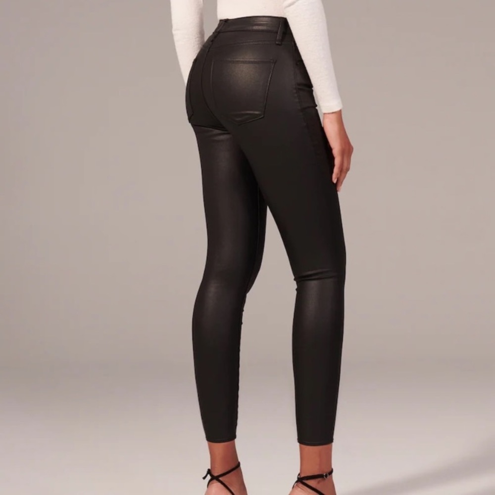 Abercrombie leather embossed pants